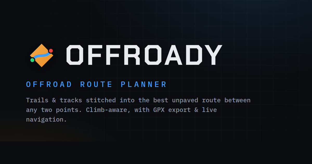 Offroady — offroad route planner